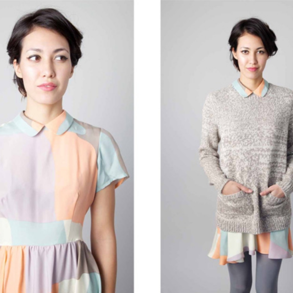 Dusen Dusen Jane Collar Maps dress Size 2